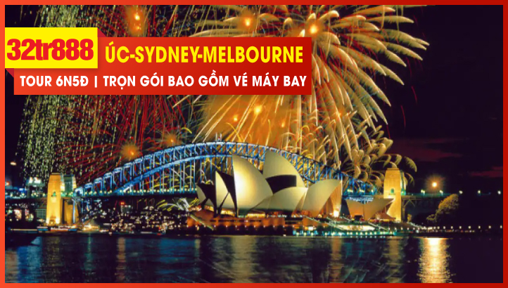 Tour du lịch Noel - New Year Úc SYDNEY - MELBOURNE 6N5Đ - Tour bay thẳng - trải nghiệm nghỉ đêm trên tàu kiểu ÚC & kết hợp thăm thân