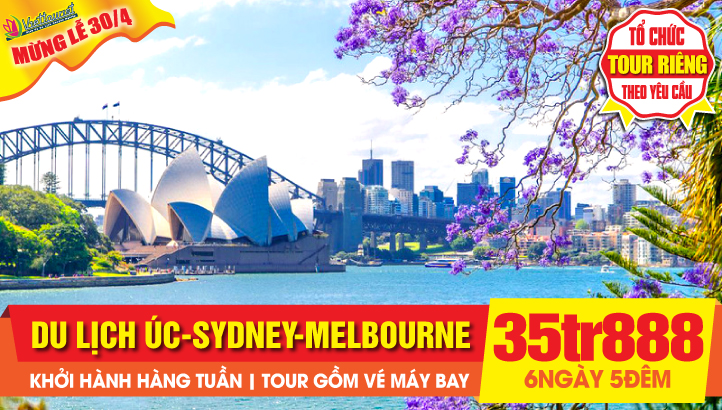 Du lịch ÚC 30/4 -Thành phố MELBOURNE - SYDNEY Mùa Thu 6N5Đ Tour bay thẳng & trải nghiệm ngủ đêm trên tàu kiểu ÚC