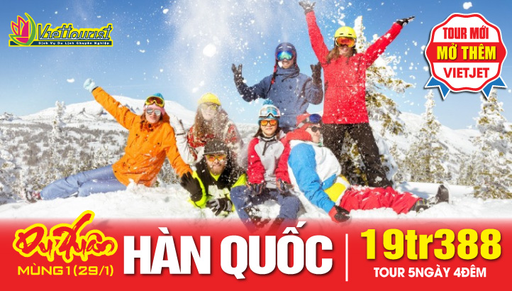Tour du lịch Hàn Quốc Tết Nguyên Đán Ngắm Tuyết Rơi - Thủ đô Seoul - Namsan Tower - Đảo Nami - Trượt tuyết 5N4Đ - Khởi hành tối Mùng 1TẾT