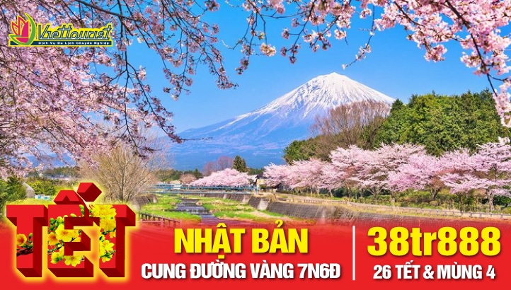 Tour du lịch Nhật Bản Tết Nguyên Đán - Cung đường vàng đẹp nhất Tokyo - núi Phú Sỹ - Nagoya - Kyoto - Kobe - Osaka 7N6Đ