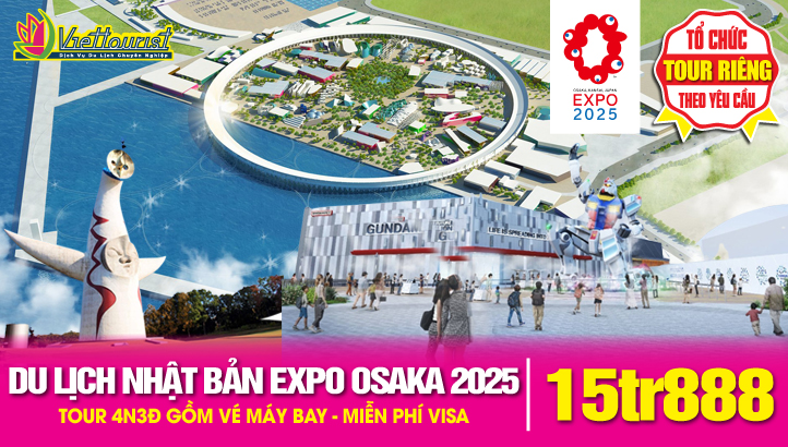 Du lịch Nhật Bản Expo Osaka 2025 - Miễn phí Visa cho du khách Việt Nam