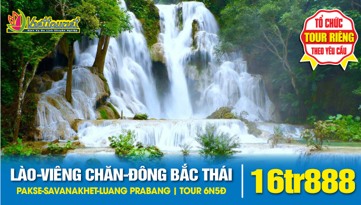 Tour du lịch Lào - Đông Bắc Thái Lan - Campuchia đường bộ xuyên Đông Dương đặc sắc 8N7Đ