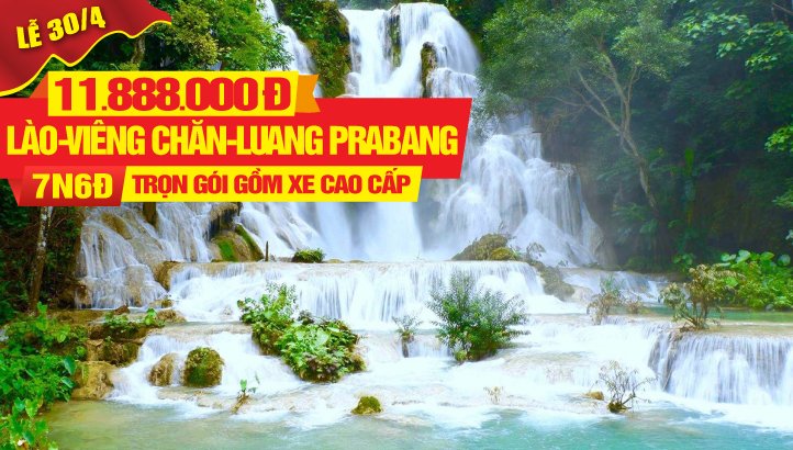 Tour Lào Lễ 30/4 đường bộ - Thủ đô Viêng Chăn - Cố đô Luang Prabang - Savanaket - Pakse 7N6Đ
