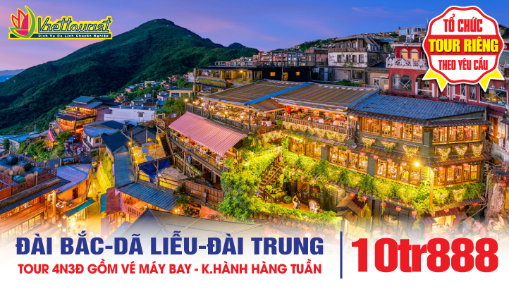 Du Lịch Đài Loan Mùa Đông 4N3Đ - Đài Trung - Nam Đầu - Nhật Nguyệt Hồ | Đài Bắc - Công viên Dã Liễu - Thập Phần