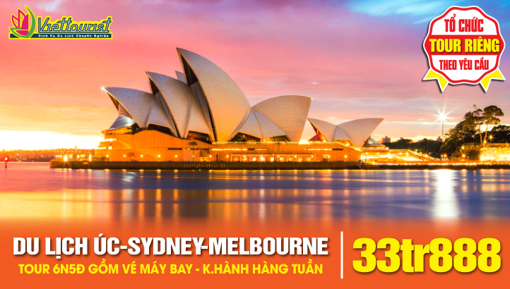 Du lịch ÚC mùa thu [Tháng 3 - 5] Thành phố SYDNEY - MELBOURNE 6N5Đ - Tour bay thẳng - trải nghiệm nghỉ đêm trên tàu kiểu ÚC & kết hợp thăm thân