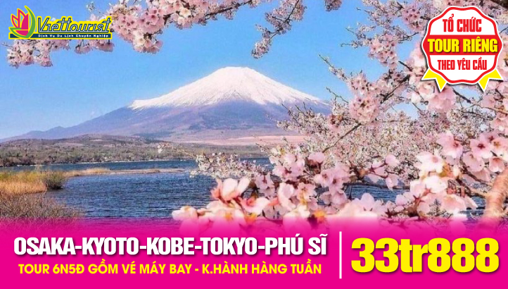 Tour du lịch Nhật Bản Mùa Hoa Anh Đào - CUNG ĐƯỜNG VÀNG 6N5Đ - OSAKA - KYOTO - KOBE - NARA - NAGOYA - NÚI PHÚ SĨ - THỦ ĐÔ TOKYO