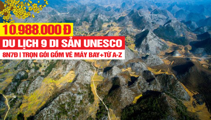 Tour du lịch 9 Di sản UNESCO Tại Việt Nam