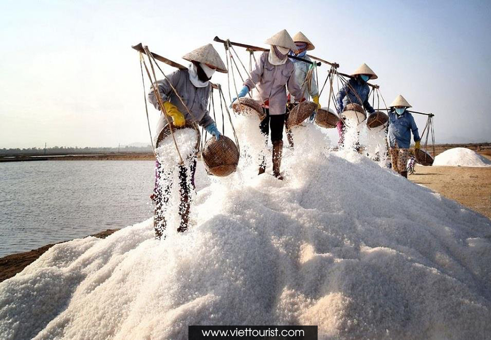 vựa muối hòn khói ở khánh hoà